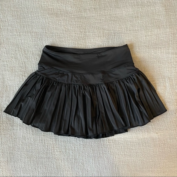 NWT 🔥 Gold Hinge Black Style Tennis Skirt w Built in Shorts Spandex with Pocket - Picture 2 of 15